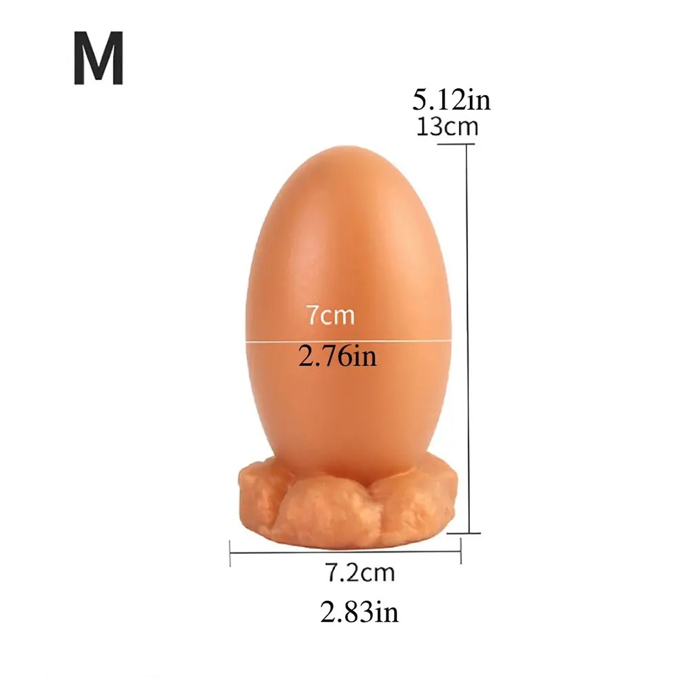 Gold dragon egg shaped silicone fantasy dildo