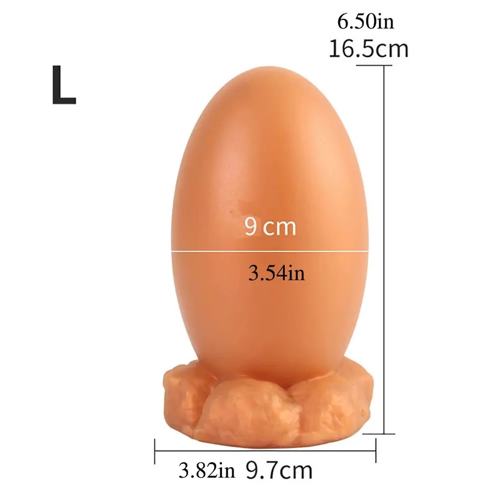 Gold dragon egg shaped silicone fantasy dildo