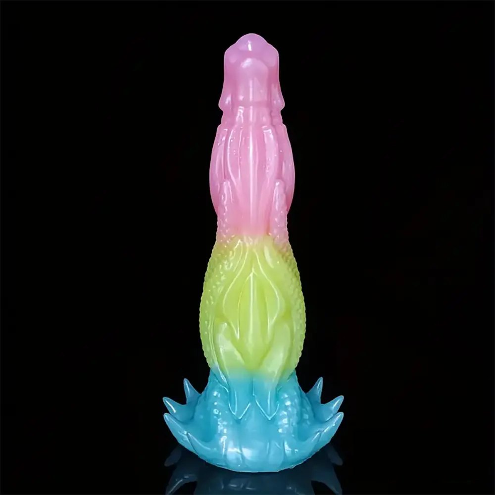 Pink and teal dragon fantasy dildo, photo 2