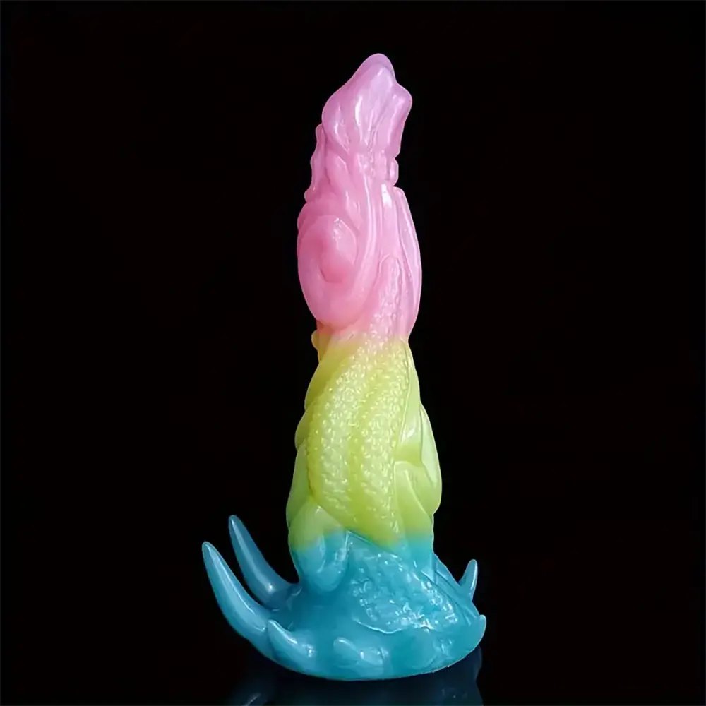 Pink and teal dragon fantasy dildo, photo 7