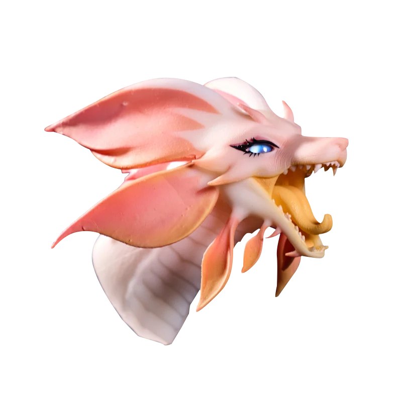 Peach dragon-fox fantasy head masturbator, photo 2