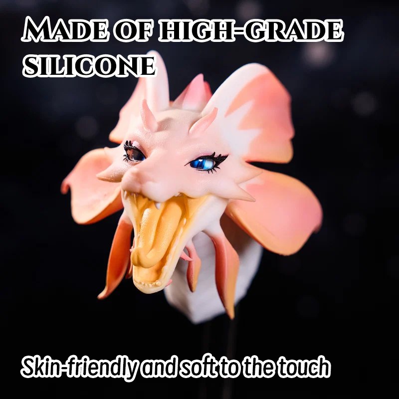 Peach dragon-fox fantasy head masturbator, photo 4