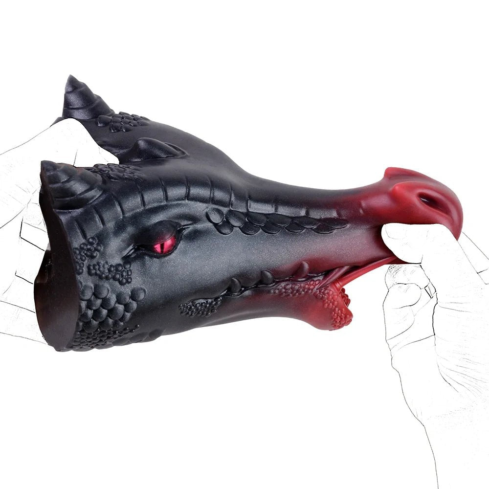 Black and red dragon head onahole, photo 11