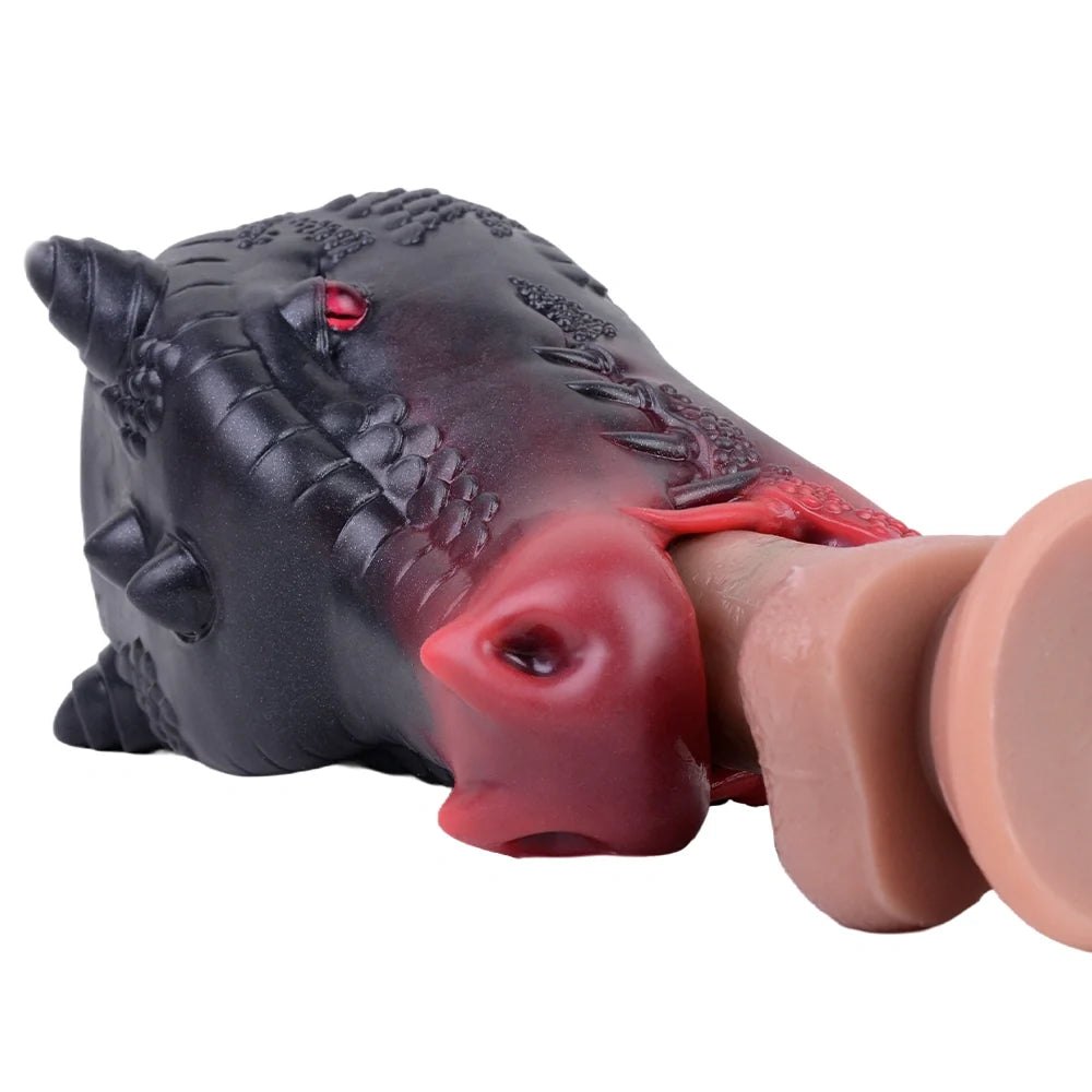 Black and red dragon head onahole, photo 5