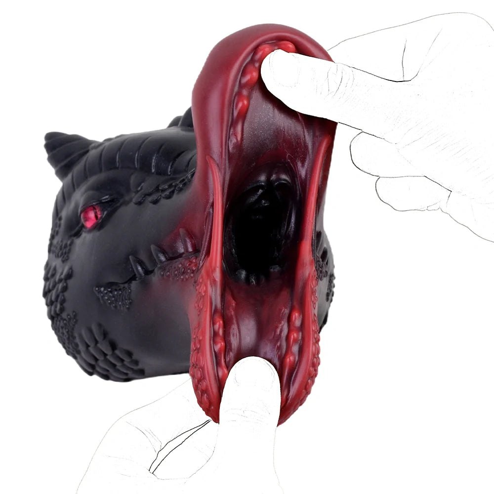 Black and red dragon head onahole, photo 9