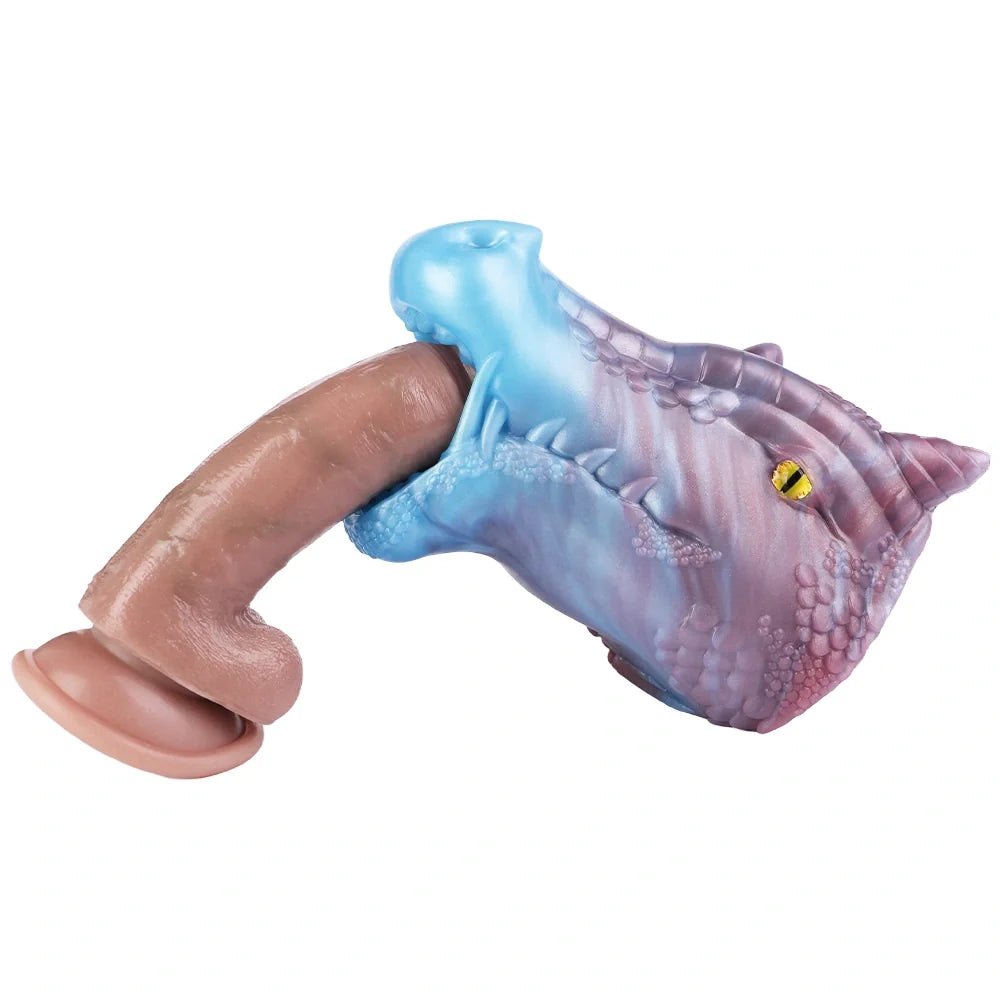 Dragon head onahole with golden eye, photo 4