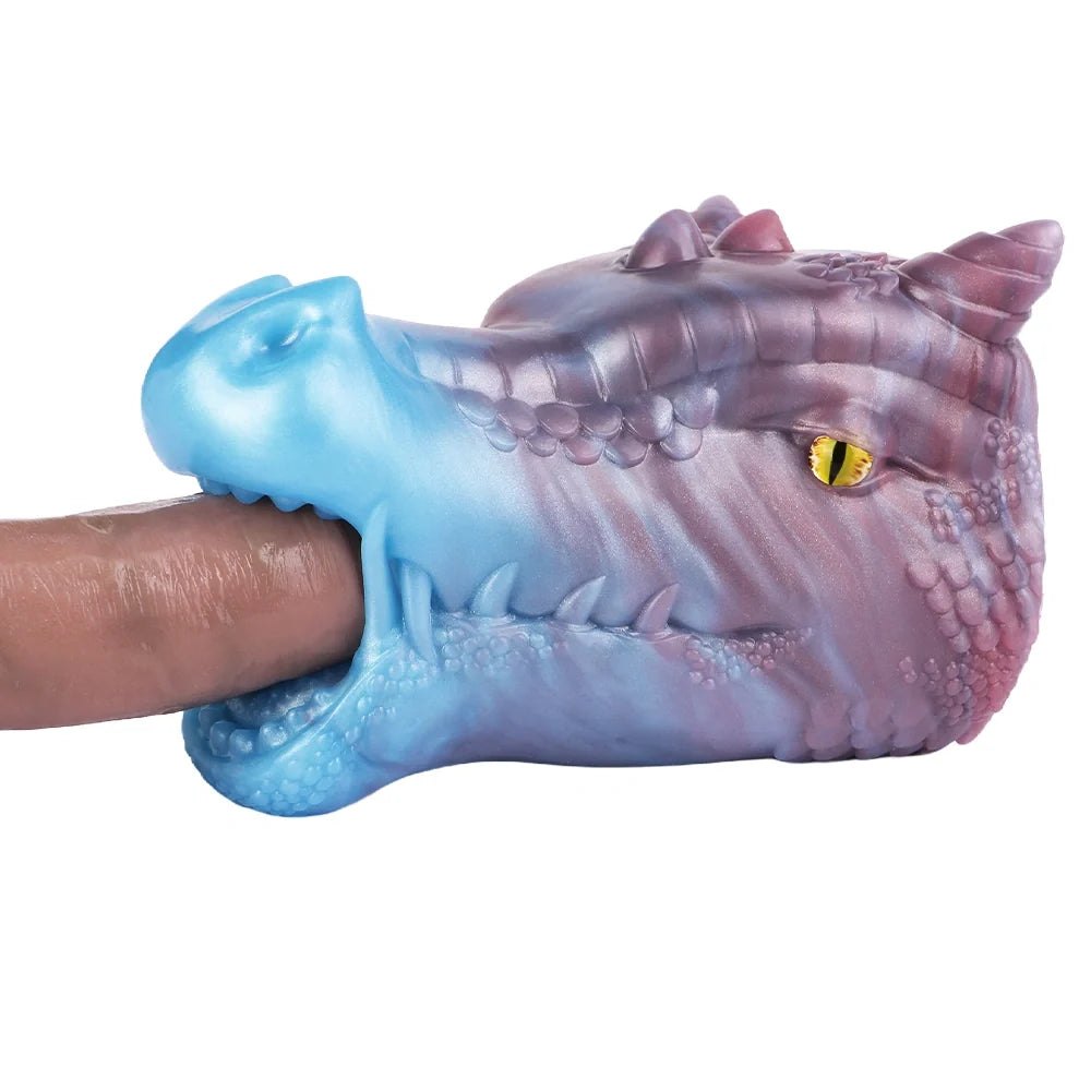 Dragon head onahole with golden eye, photo 8