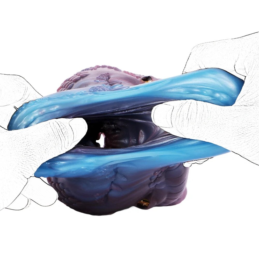 Dragon head onahole with golden eye, photo 9