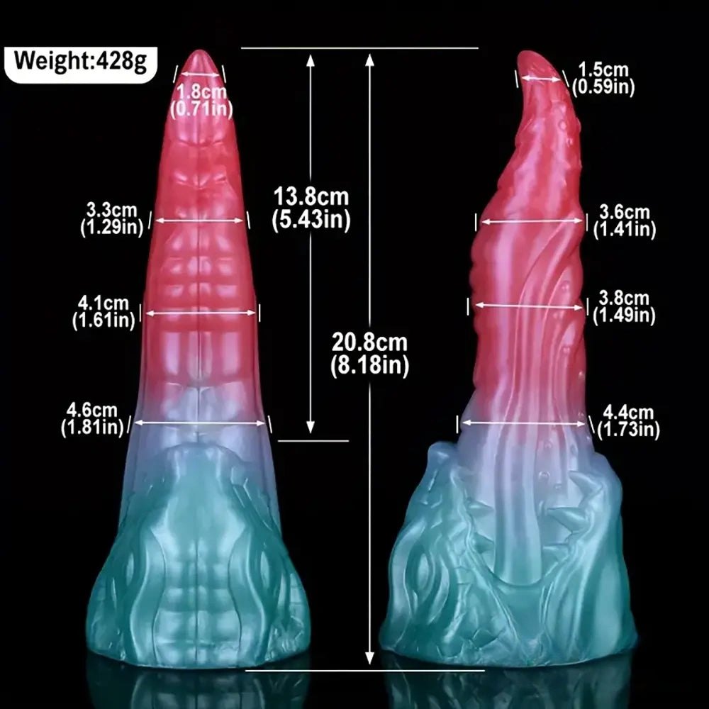 Colorful dragon-head fantasy dildo, photo 10