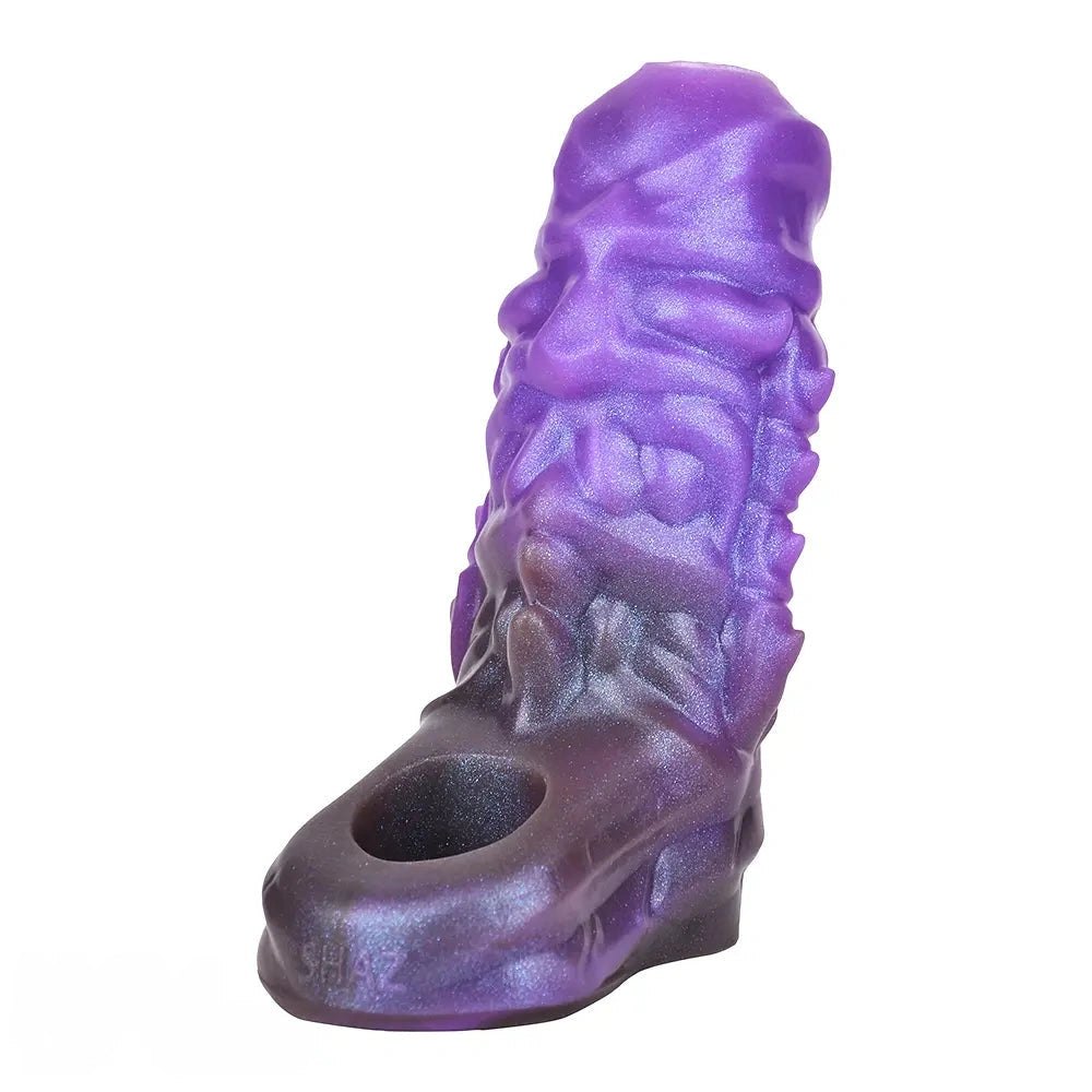 Purple dragon-scale silicone fantasy sleeve, photo 1
