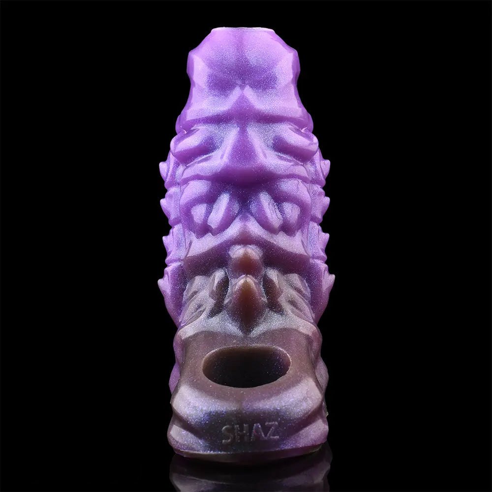 Purple dragon-scale silicone fantasy sleeve, photo 10