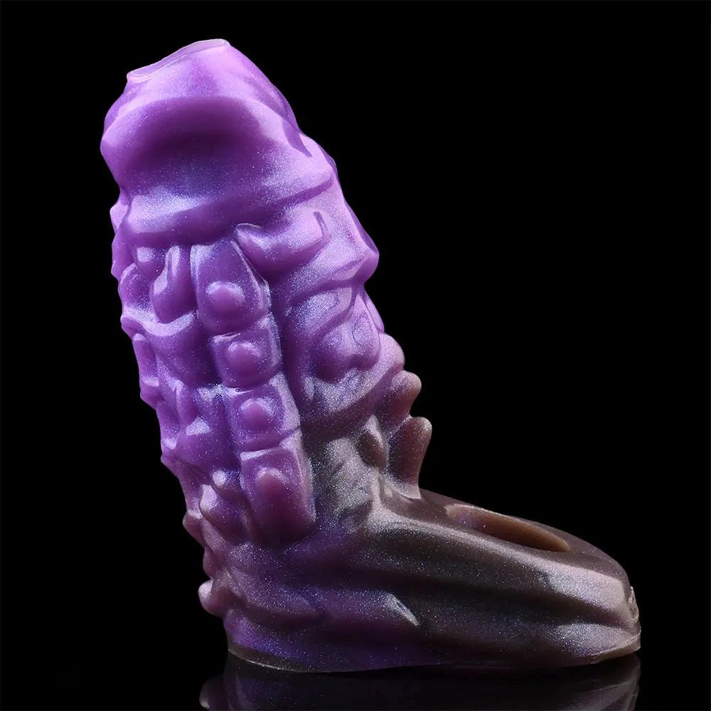 Purple dragon-scale silicone fantasy sleeve, photo 12