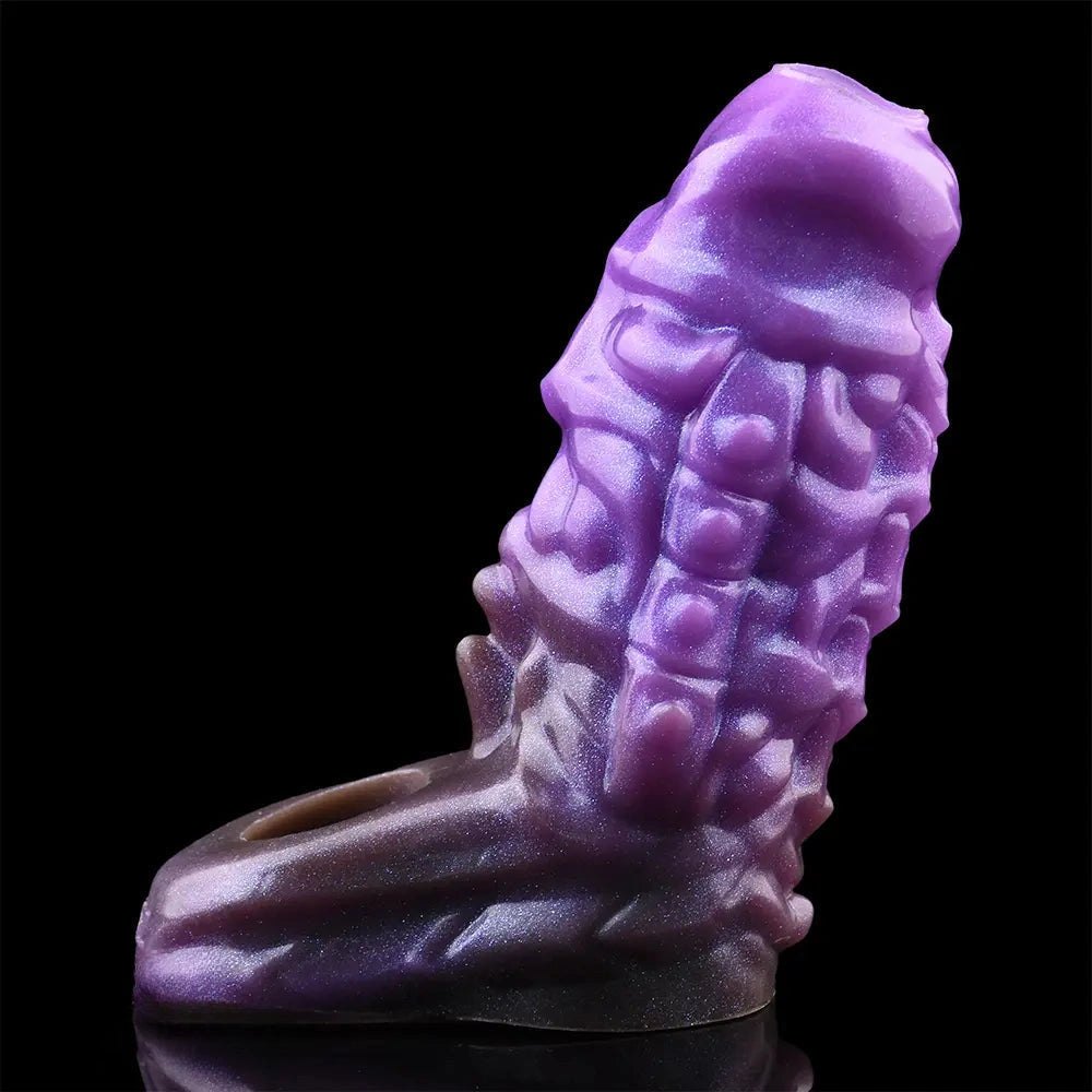 Purple dragon-scale silicone fantasy sleeve, photo 13