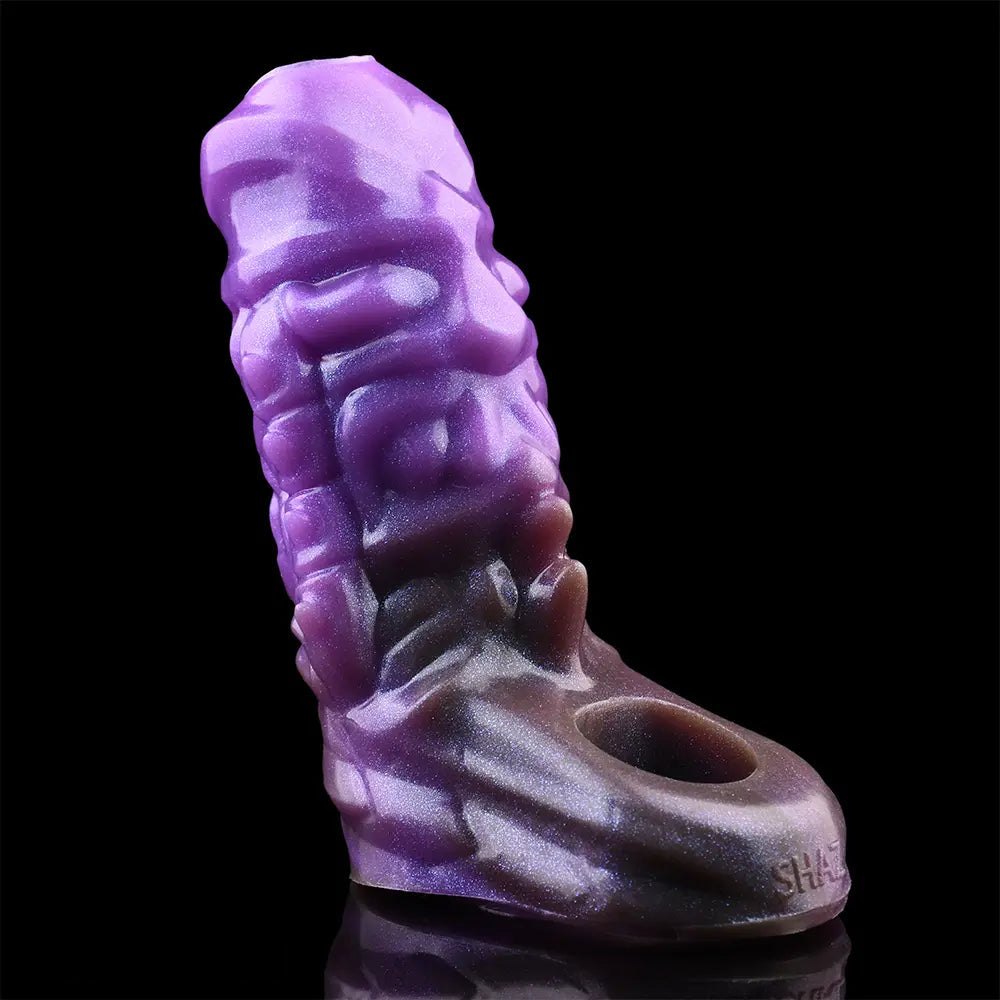 Purple dragon-scale silicone fantasy sleeve, photo 4