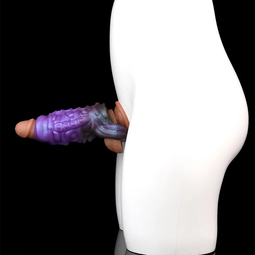 Purple dragon-scale silicone fantasy sleeve, photo 6
