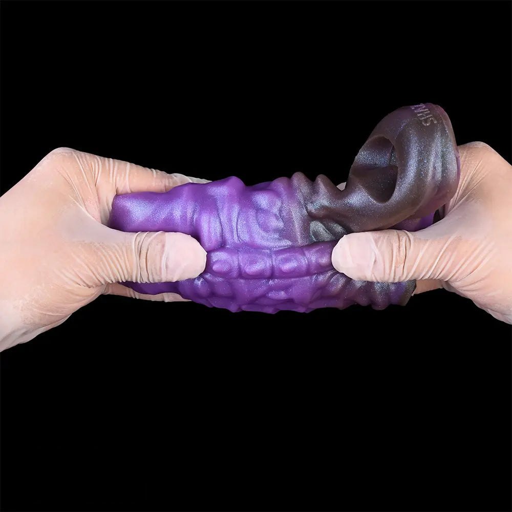 Purple dragon-scale silicone fantasy sleeve, photo 9