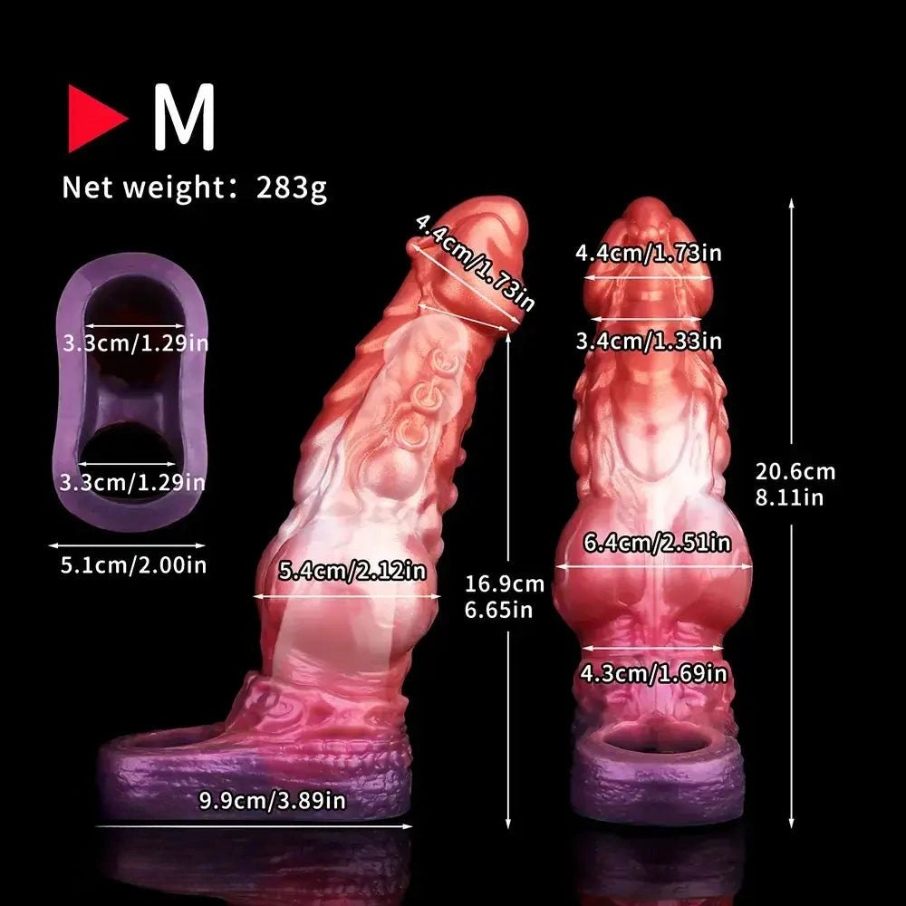 Mixed color dragon knot dildo sleeve, photo 13