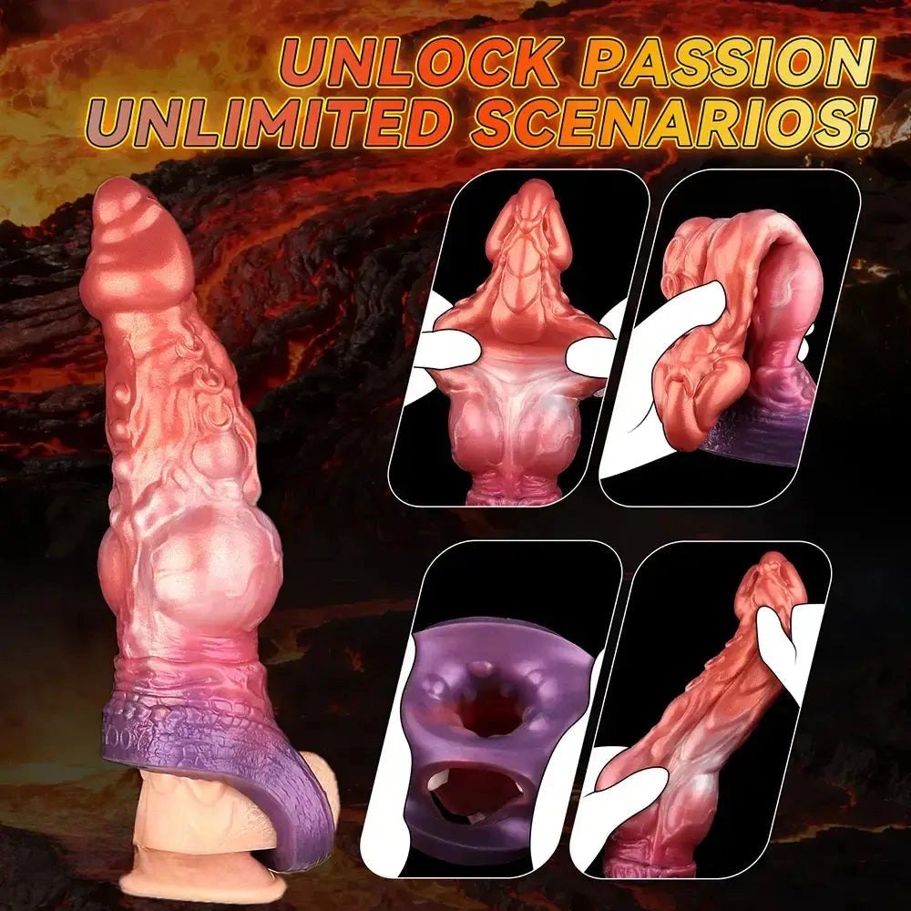 Mixed color dragon knot dildo sleeve, photo 4