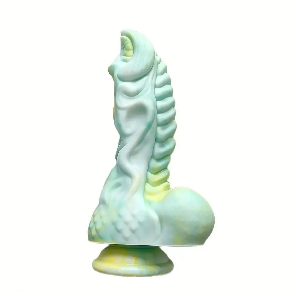 Mint green dragon knot fantasy dildo, photo 1