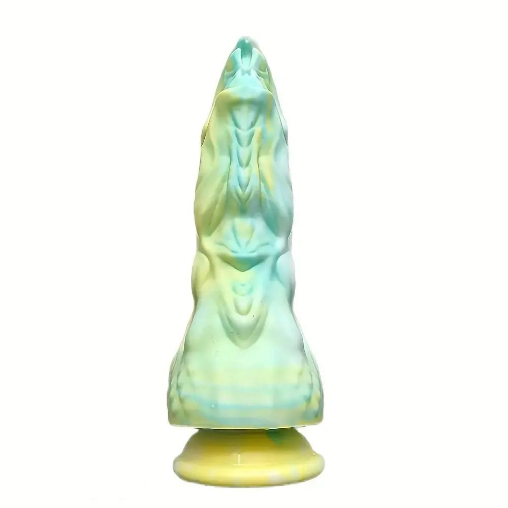 Mint green dragon knot fantasy dildo, photo 3