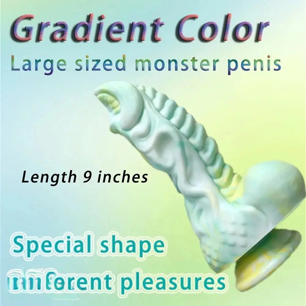 Mint green dragon knot fantasy dildo, photo 7