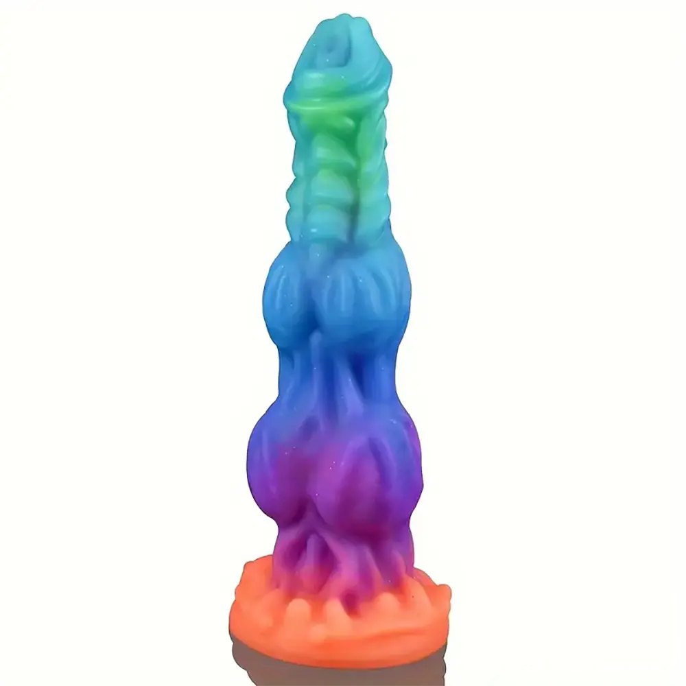 Textured dragon-scale silicone fantasy dildo, photo 3
