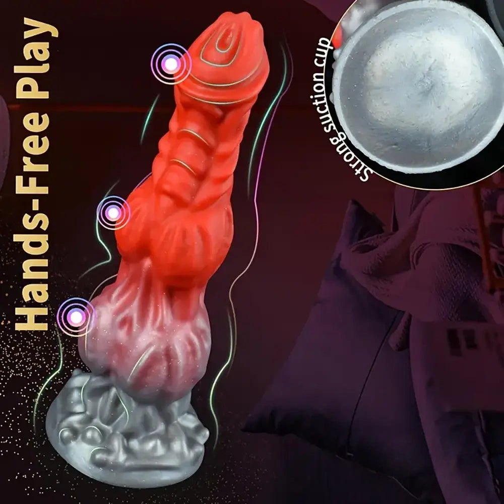 Textured dragon-scale silicone fantasy dildo, photo 4