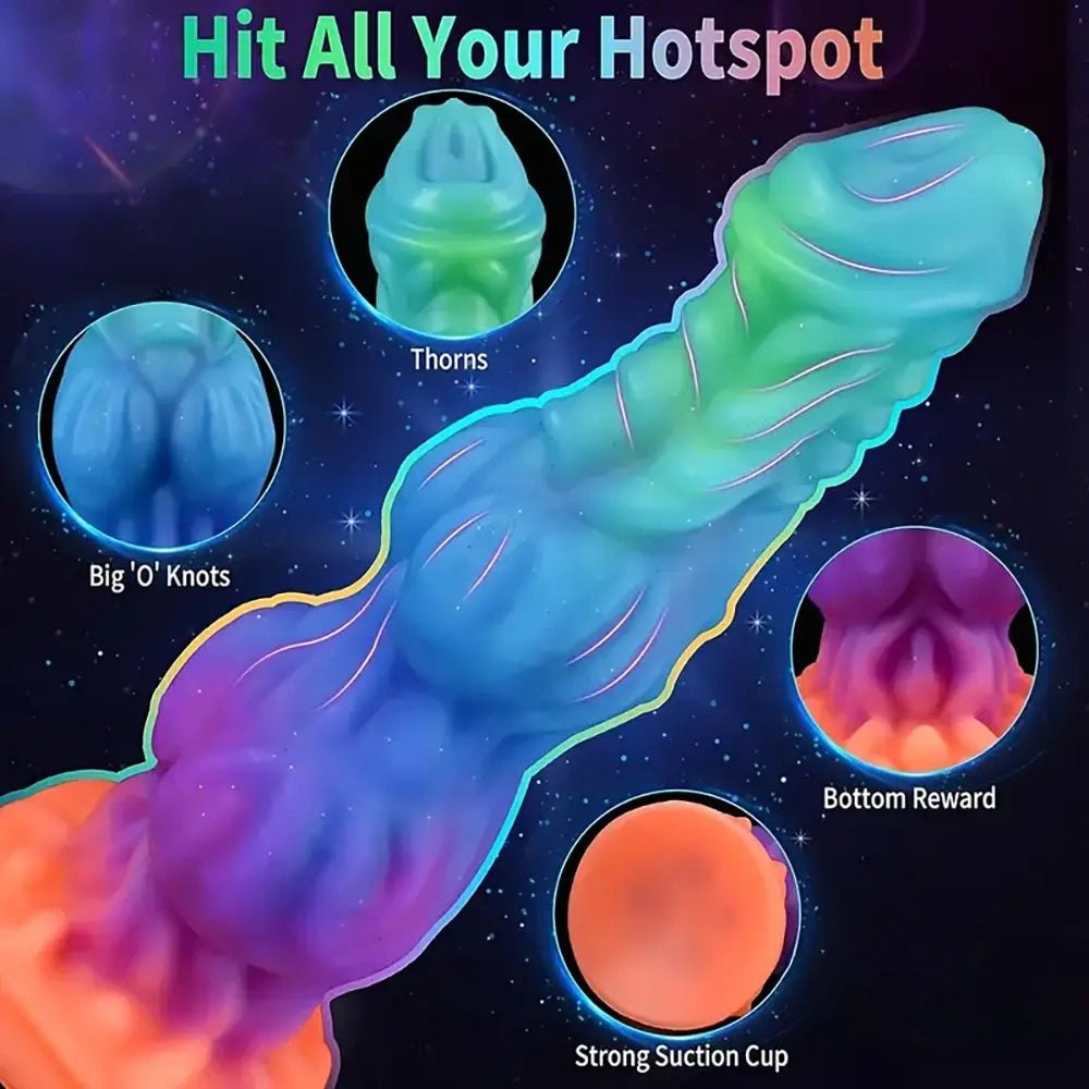 Textured dragon-scale silicone fantasy dildo, photo 5