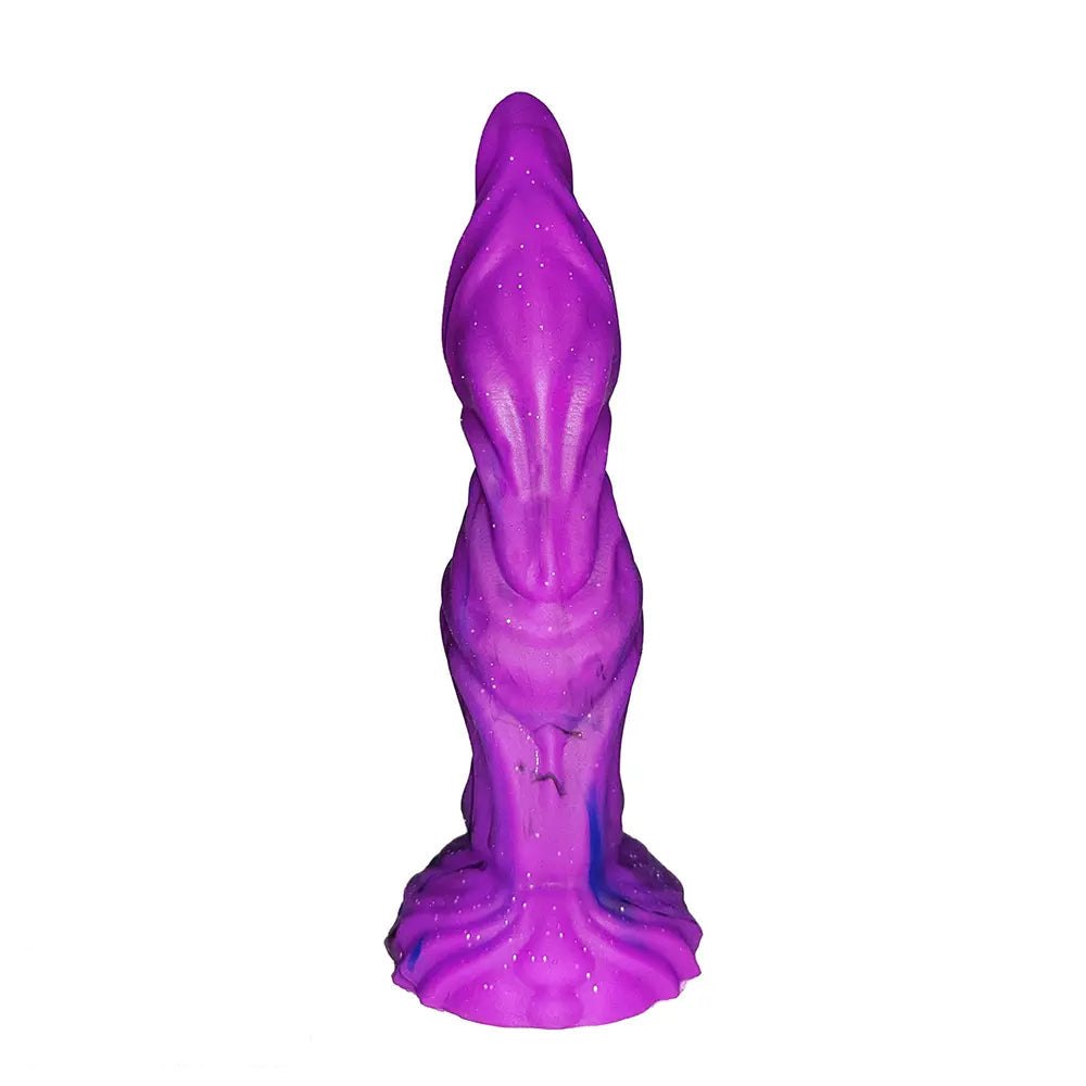 Purple ridged fantasy dildo, photo 3