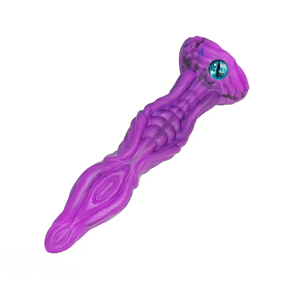 Purple ridged fantasy dildo, photo 5