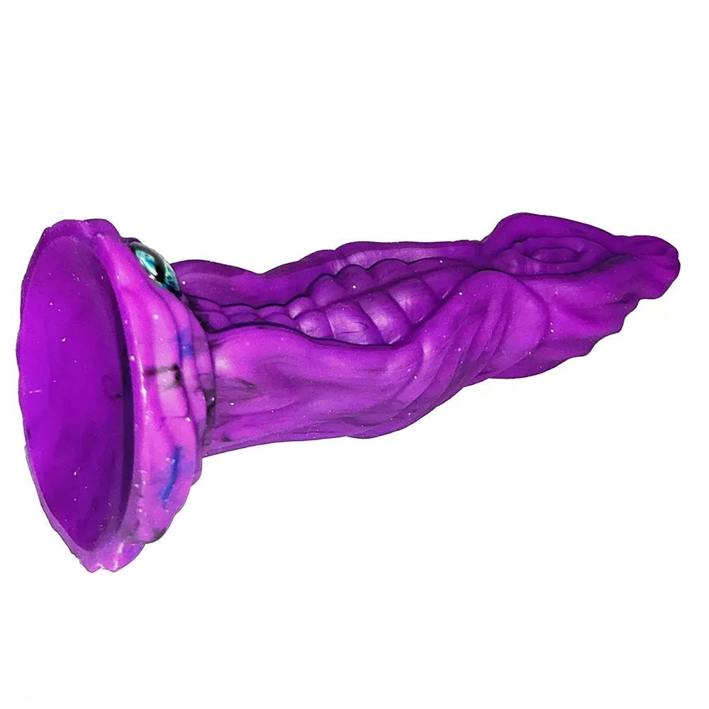 Purple ridged fantasy dildo, photo 6