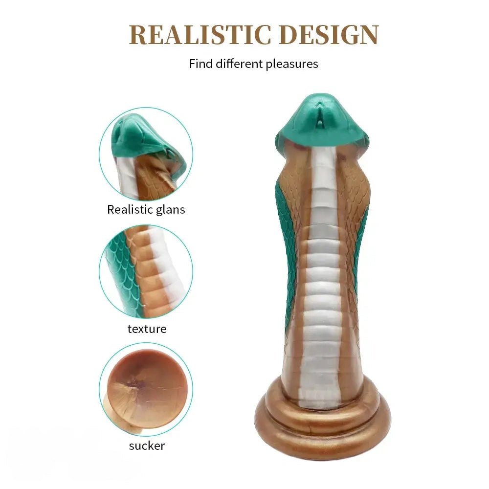 Teal and gold dragon scale fantasy dildo, photo 11