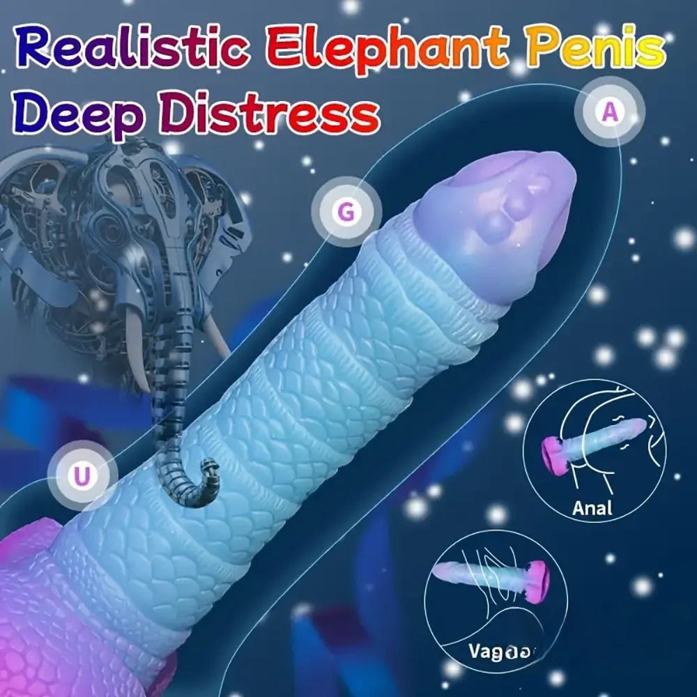 Multicolor dragon scale fantasy dildo, photo 5