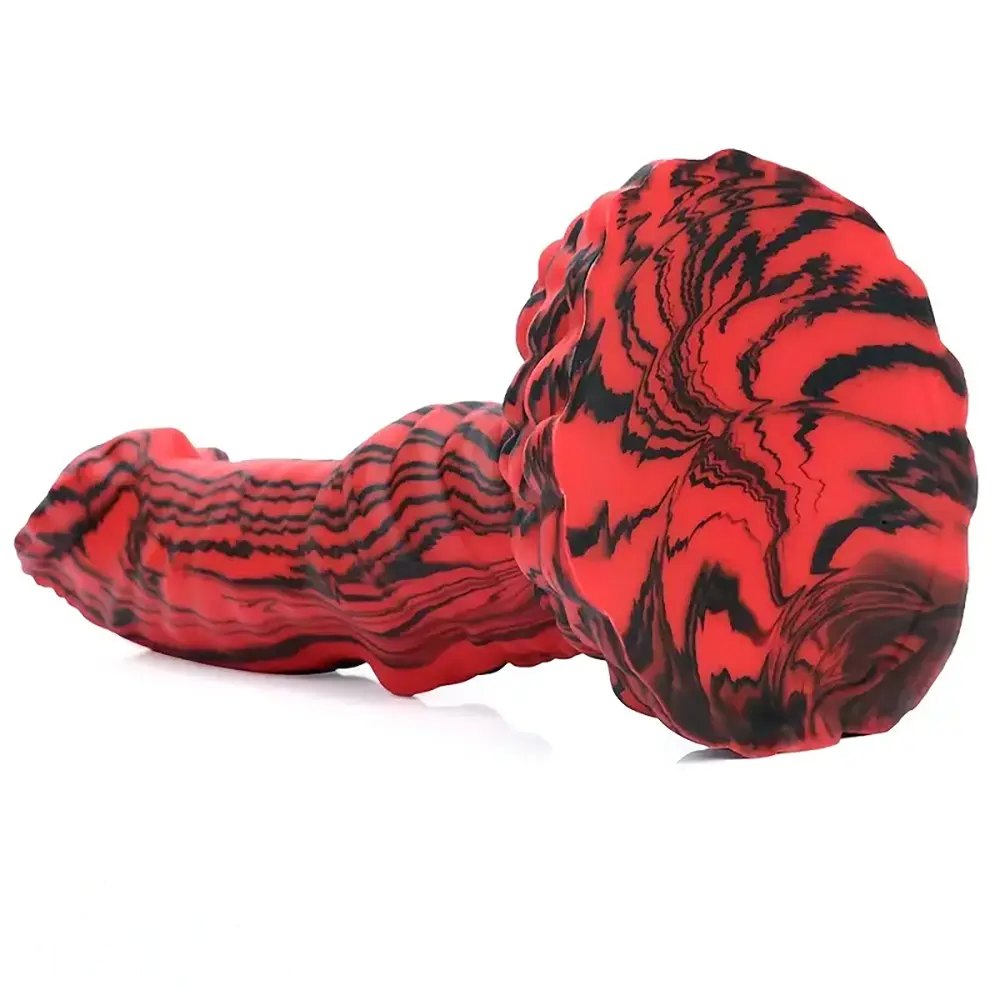 Red and black dragon scale fantasy dildo, photo 6