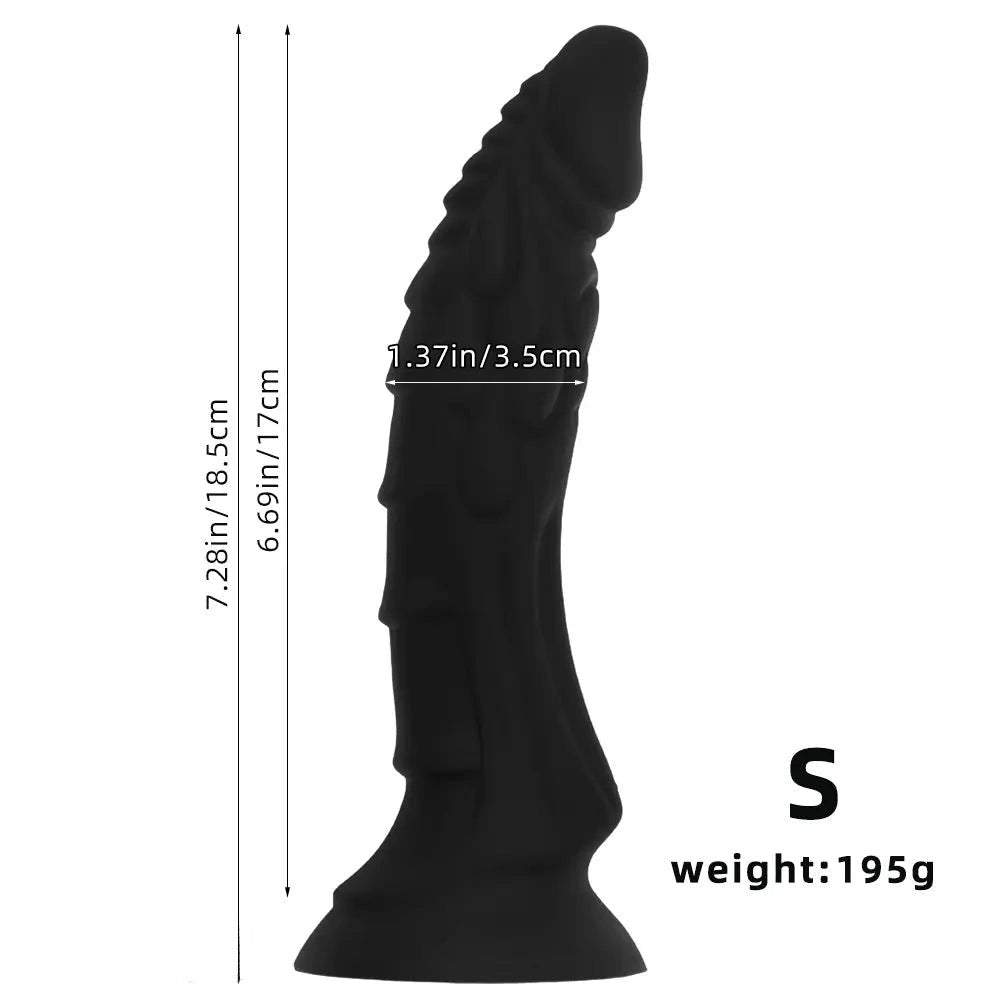 Black dragon scale fantasy dildo, photo 10