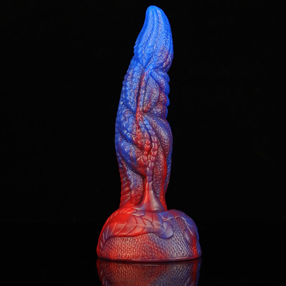 #1 multicolor dragon scale fantasy silicone dildo
