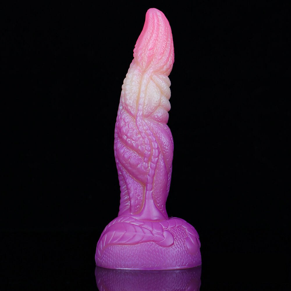 #2 multicolor dragon scale fantasy silicone dildo