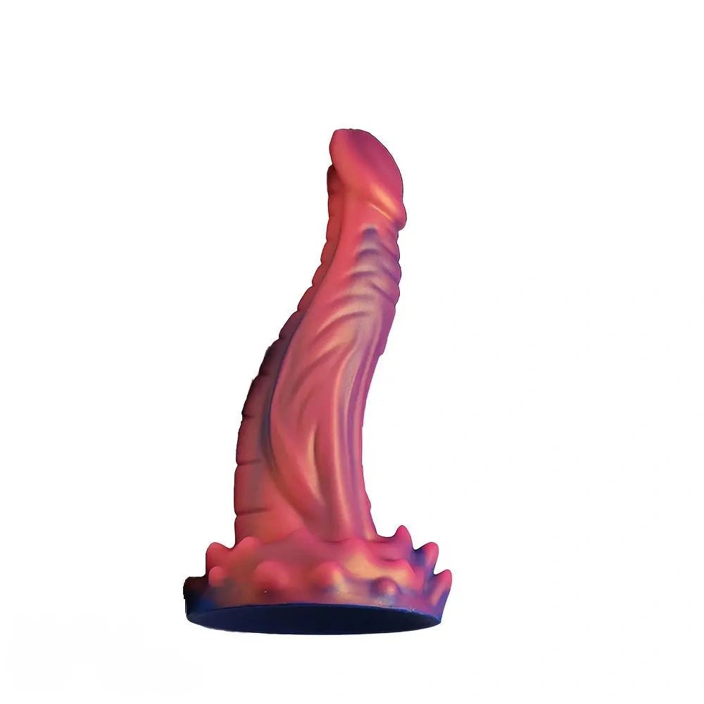 Multicolor purple dragon scale fantasy dildo