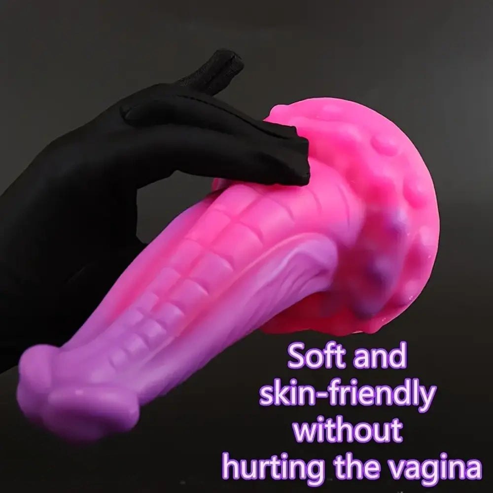 Purple dragon scale fantasy dildo, photo 5