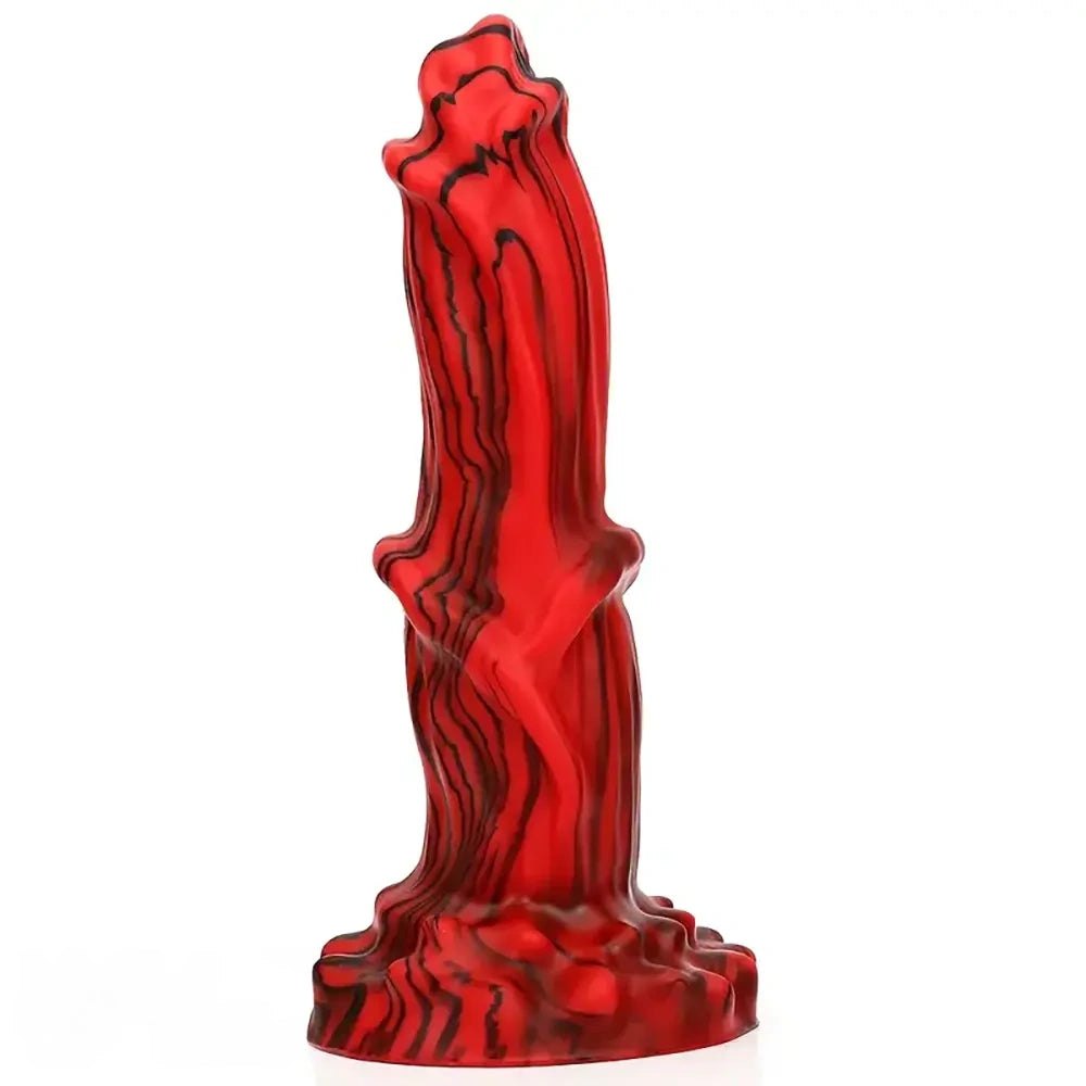 Ridged fantasy dildo with suction cup base, photo 2