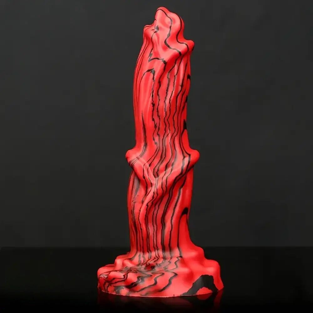 Ridged fantasy dildo with suction cup base, photo 3