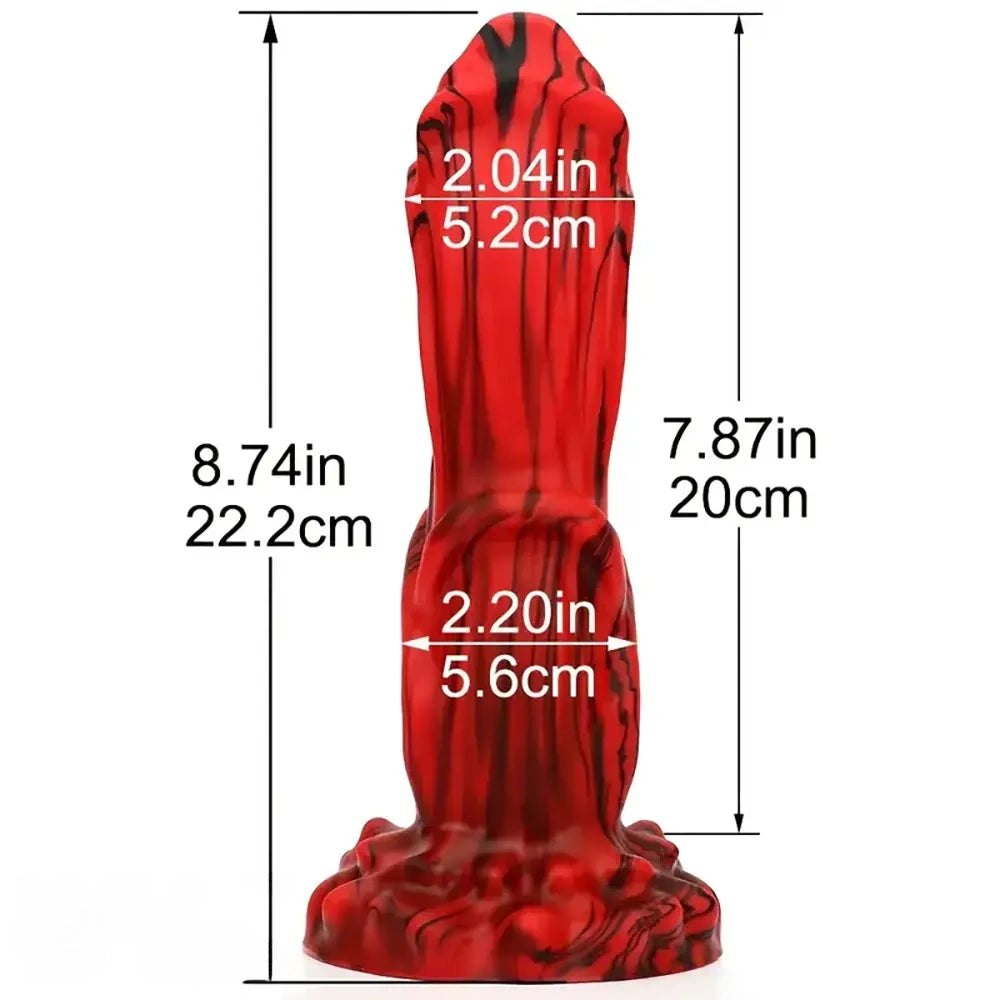 Ridged fantasy dildo with suction cup base, photo 4