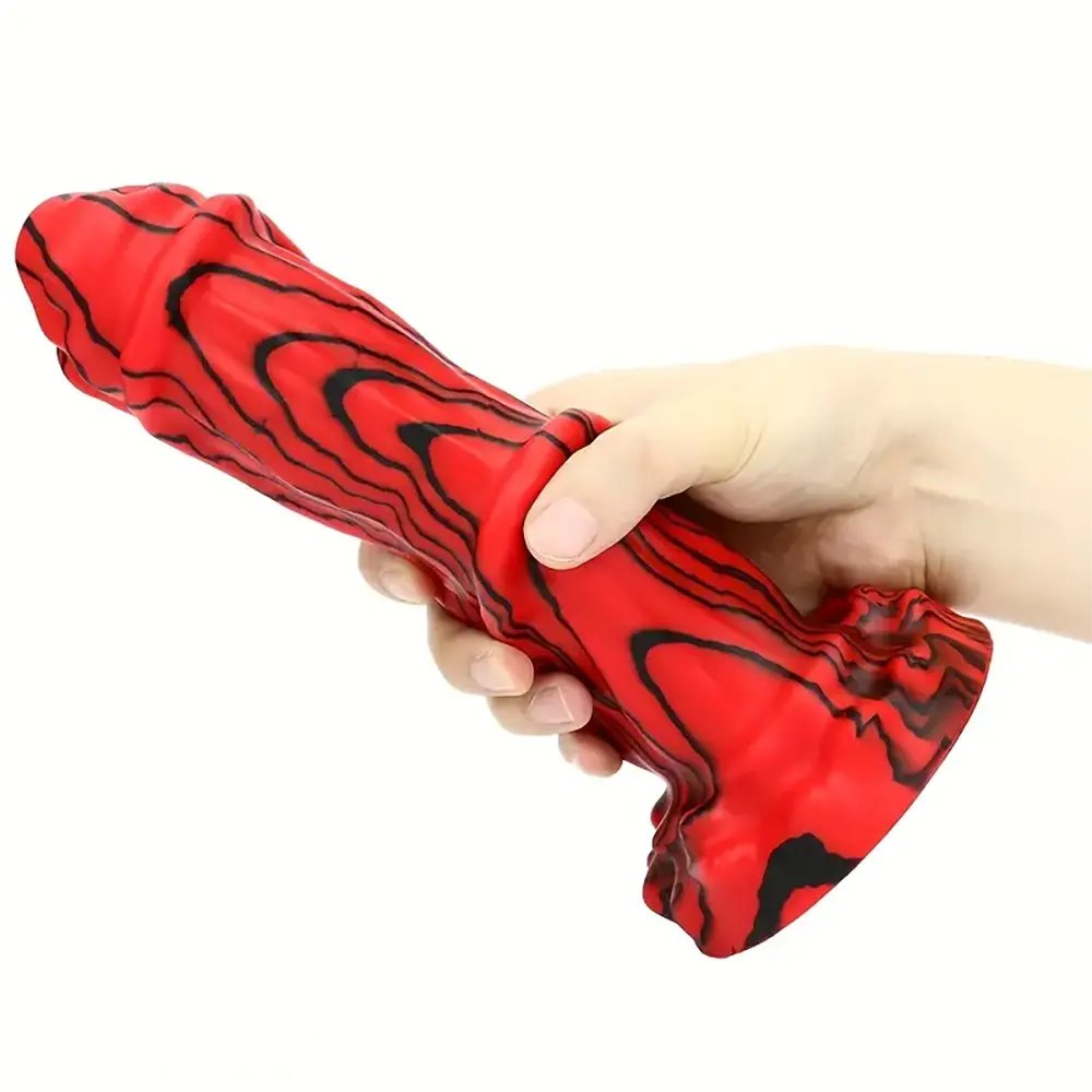 Ridged fantasy dildo with suction cup base, photo 5