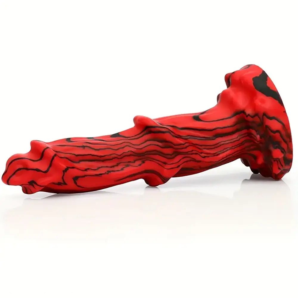 Ridged fantasy dildo with suction cup base, photo 6