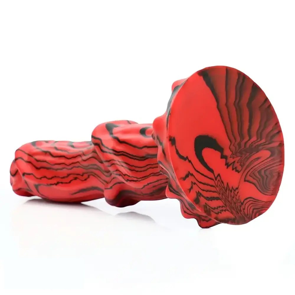 Ridged fantasy dildo with suction cup base, photo 7