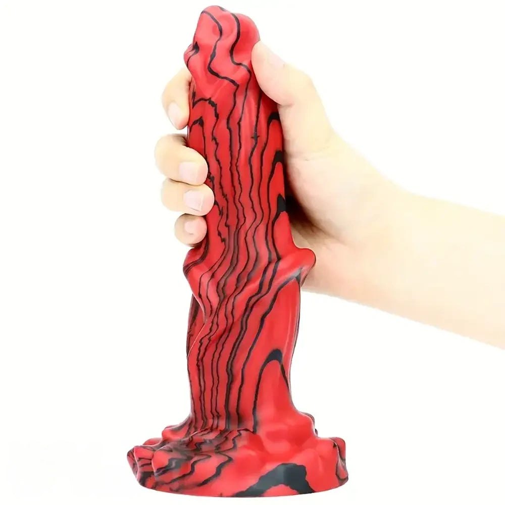 Ridged fantasy dildo with suction cup base, photo 8