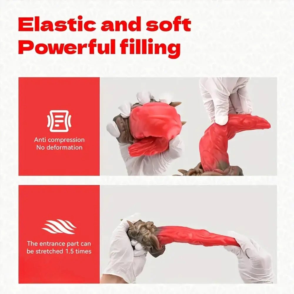 Flesh silicone dragon scale dildo, photo 4