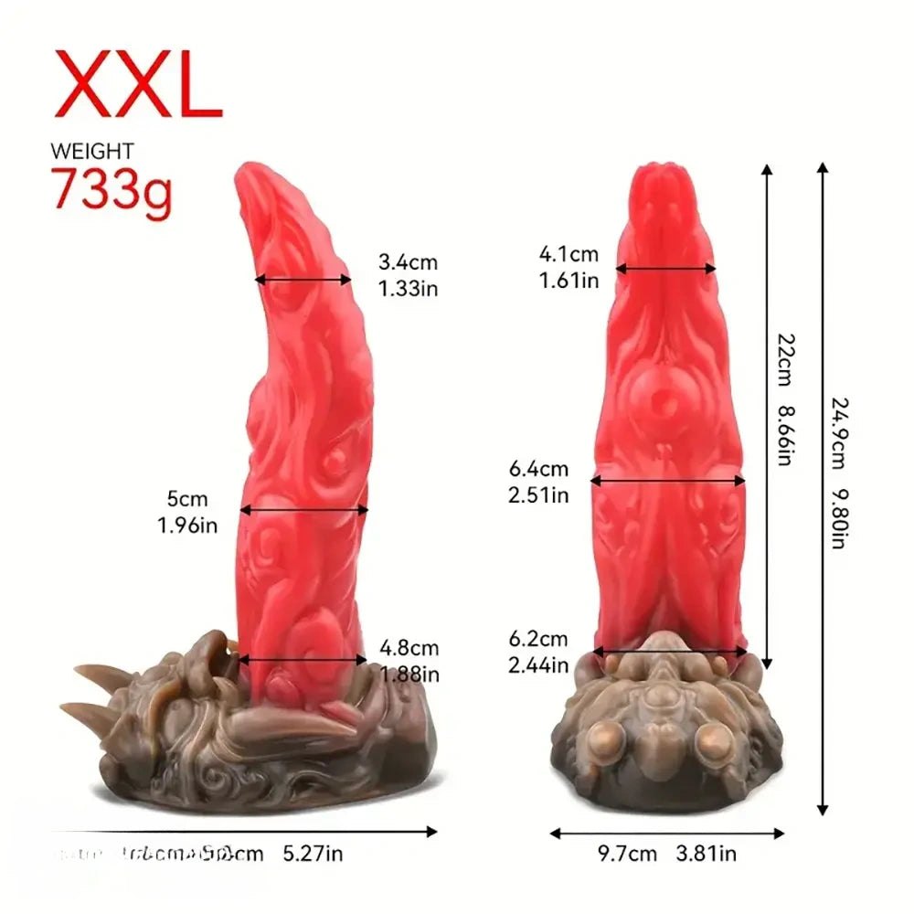 Flesh silicone dragon scale dildo, photo 8