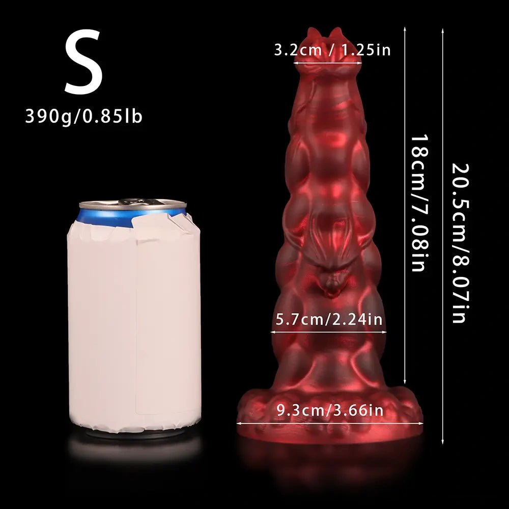 Colorful dragon scale silicone fantasy dildo, photo 5