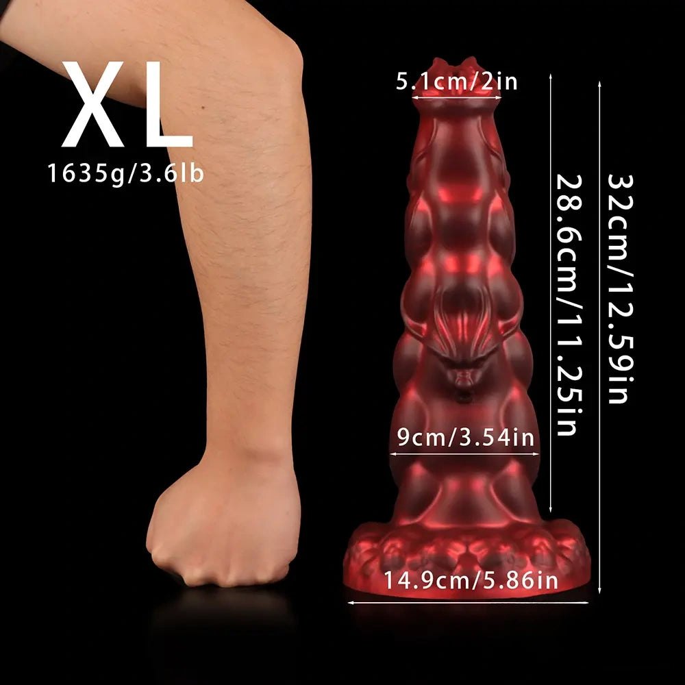 Colorful dragon scale silicone fantasy dildo, photo 8